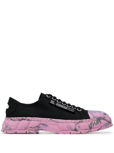 Viron 1968 Marble Low-top Sneakers In Black