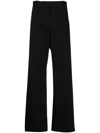 Ferragamo High-waisted Virgin-wool Trousers In Black