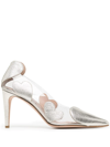 REDV HEART-PATCH SEMI-SHEER PUMPS