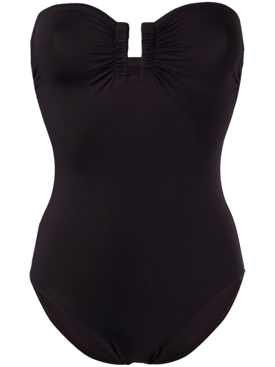 Eres Ruched Cut-out Swimsuit In Purple
