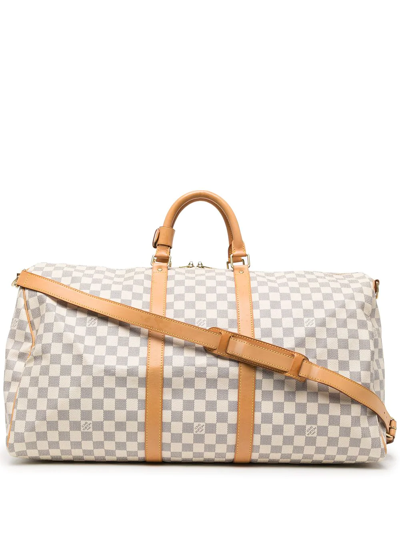 Pre-owned Louis Vuitton 2006  Keepall 55 Travel Bag In Neutrals