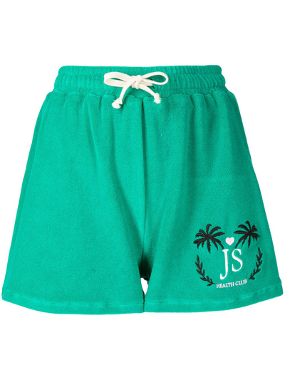 Joshua Sanders Drawstring Terry-cloth Shorts In Green