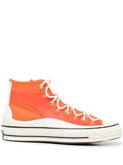 Converse Chuck 70 Translucent Cage High Top Sneaker In Arancione