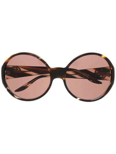 Gucci Tortoise Round-frame Sunglasses In Brown