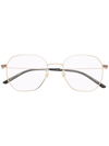 Gucci Gg1125o Round-frame Glasses In Gold