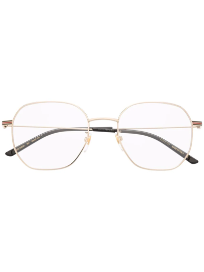 Gucci Gg1125o Round-frame Glasses In Gold