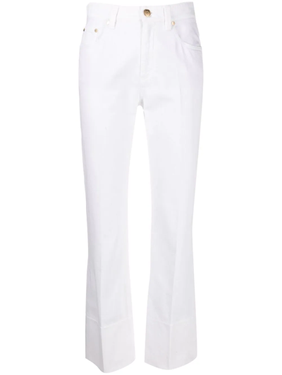 Brunello Cucinelli Turn-up Hem Flared Jeans In White