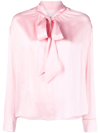 LANVIN RIBBON-FASTENED SILK BLOUSE