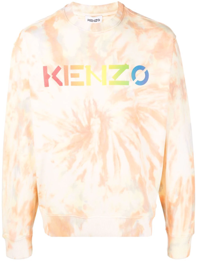 KENZO LOGO-PRINT TIE-DYE SWEATSHIRT