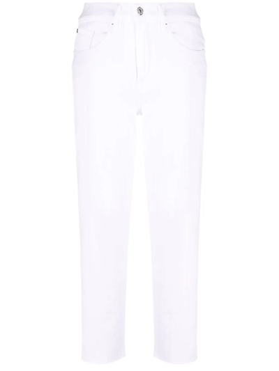 7 For All Mankind Malia High-waisted Straight-leg Jeans In White