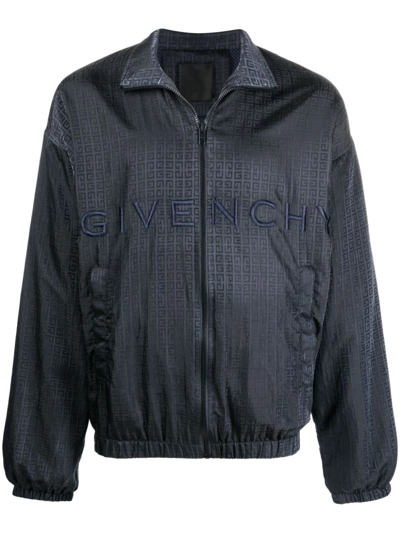 Givenchy 4g-print Logo Embroidered Jacket In Blue
