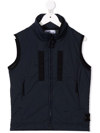 Stone Island Padded Zipped Gilet Jacket In Blue