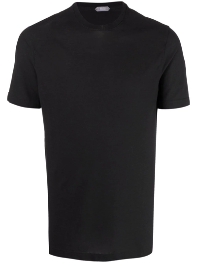 Zanone Relaxed-fit Cotton T-shirt In Dark Blue