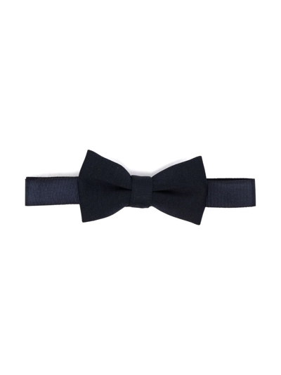 Paolo Pecora Kids' Ribbed Bow Tie In Blue