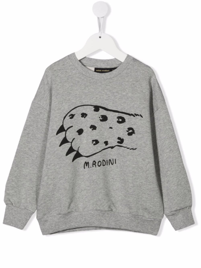 Mini Rodini Kids' Graphic-print Sweatshirt In Grey