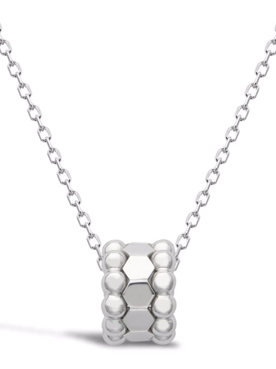 Pragnell 18kt White Gold Bohemia Three Row Hexagonal Pendant Necklace In Silver
