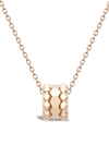 PRAGNELL 18KT YELLOW GOLD BOHEMIA THREE ROW HEXAGONAL POLISHED PENDANT NECKLACE