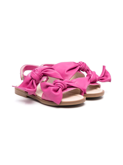Florens Kids' Bow-detail Sandals In Pink