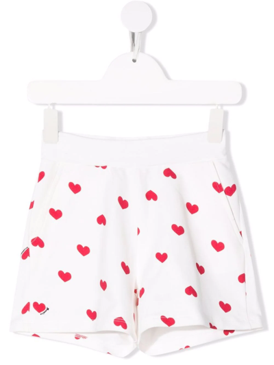 Monnalisa Teen Girls White Heart Shorts