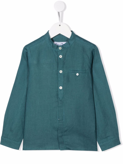 Tartine Et Chocolat Kids' Long-sleeve Pullover Shirt In Green