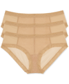Natori Women's 3-pk. Escape Mesh Girl Brief Underwear In Caf