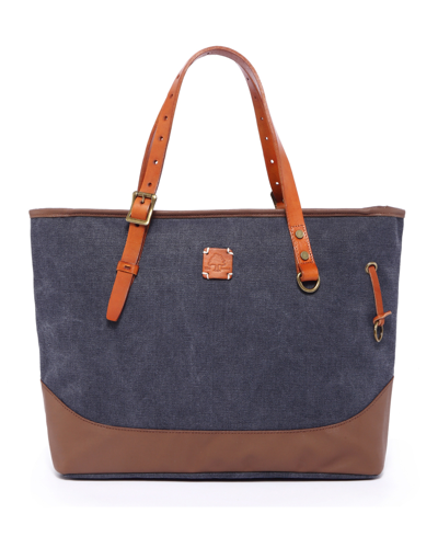 Tsd Brand Redwood Canvas Shopper Bag In Navy