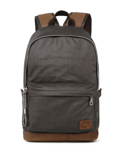 Tsd Brand Urban Light Coated Canvas Backpack In Olive