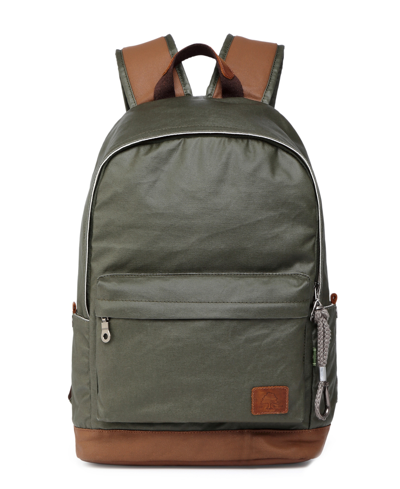 Tsd Brand Urban Light Coated Canvas Backpack In Green