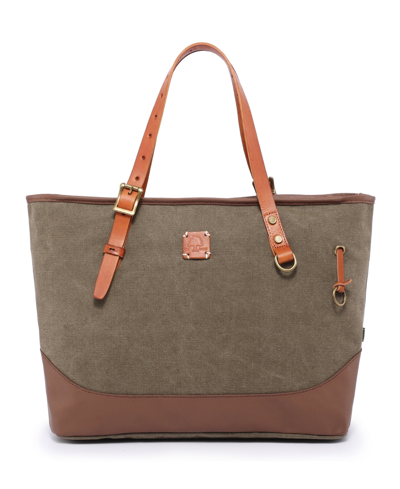 Tsd Brand Redwood Canvas Shopper Bag In Olive