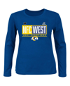 Fanatics Branded Royal Los Angeles Rams 2021 Nfc West Division Champions Plus Size Blocked Favorite  In Royal