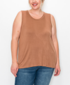 COIN PLUS SIZE SCOOP NECK SWING TANK TOP