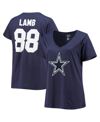 Fanatics Ceedee Lamb Navy Dallas Cowboys Plus Size Fair Catch Name & Number V-neck T-shirt In Navy