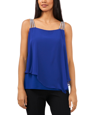 Msk Embellished Top In Goddess Blue | ModeSens