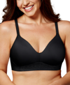 Playtex Secrets Women's Ultra Soft Full Coverage Comfortflex Fit Convertible Wireless Bra Us4830 In Black