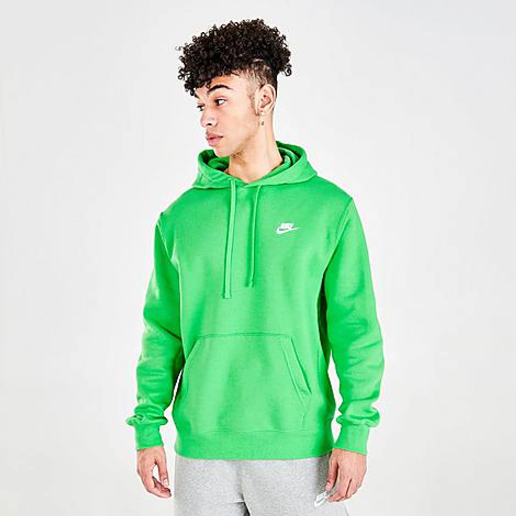 Nike Sportswear Club Fleece Embroidered Hoodie In Light Green