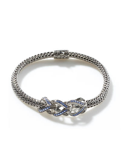 John Hardy ‘asli Classic Chain' Sapphire Sterling Silver Bracelet In Multicolor