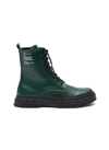 Viron 1992 Apple-leather Lace-up Combat Boots In Green