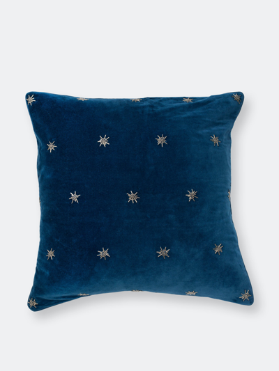 Joanna Buchanan Embroidered Star Decorative Pillow, 20 X 20 In Blue