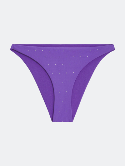 Onia Ashley Rhinestone Bikini Bottom In Purple