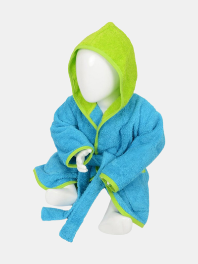 A&r Towels Baby/toddler Babiezz Hooded Bathrobe In Blue