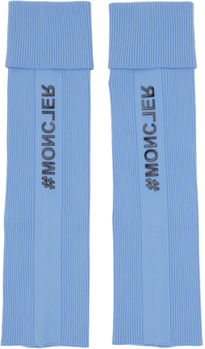 Moncler Blue Legwarmer Socks In 710 Blue