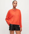 Allsaints Kiera Crewneck Sweater In Orange