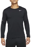Nike Element Dri-fit Long Sleeve Running T-shirt In Black