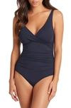 SEA LEVEL CROSS FRONT ONE-PIECE SWIMSUIT