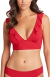 SEA LEVEL SEA LEVEL FRILL BIKINI TOP