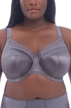 Goddess Keira Satin Side Support Bra In Blue Granite