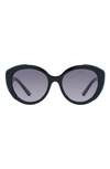 Prada 56mm Cat Eye Sunglasses In Black