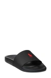 Polo Ralph Lauren Signature Pony Slide In Black