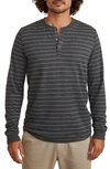 MARINE LAYER DOUBLE KNIT LONG SLEEVE HENLEY