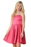 Un Deux Trois Kids' Fit & Flare Dress In Fuchsia